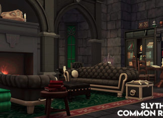 Общая комната Слизерин от llamabuilds для Sims 4 Общая комната Слизерин от llamabuilds для Sims 4