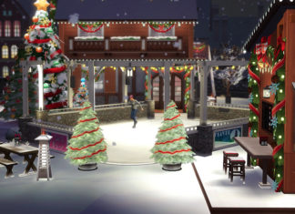 Площадь зимнего праздника от llamabuilds для Sims 4 Площадь зимнего праздника от llamabuilds для Sims 4