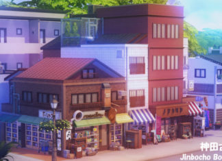 Японский ретро-магазин-кафе «Книжная лавка» от ruumu для Sims 4 Японский ретро-магазин-кафе «Книжная лавка» от ruumu для Sims 4