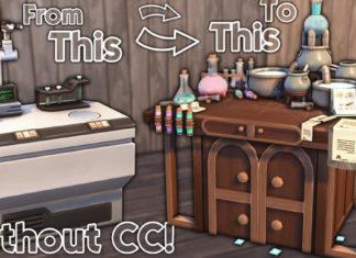Набор функциональных предметов в магическом стиле от SatiSim для Sims 4 Набор функциональных предметов в магическом стиле от SatiSim для Sims 4