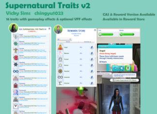 Мод «Черты характера оккультизма и сверхъестественного» от Vicky Sims для Sims 4 Мод «Черты характера оккультизма и сверхъестественного» от Vicky Sims для Sims 4