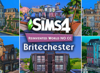 Полная застройка Бритчестер от MikkiMur для Sims 4 Полная застройка Бритчестер от MikkiMur для Sims 4