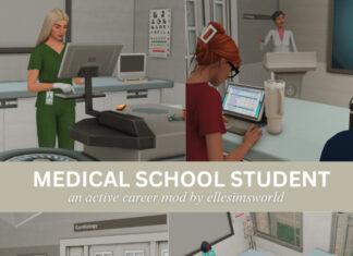 Мод «Активная карьера Студент медшколы» от ellesimsworld для Sims 4 Мод «Активная карьера Студент медшколы» от ellesimsworld для Sims 4