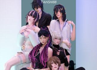 Коллекция дерзких причесок в азиатском стиле от tianshi88 для Sims 4 Коллекция дерзких причесок в азиатском стиле от tianshi88 для Sims 4